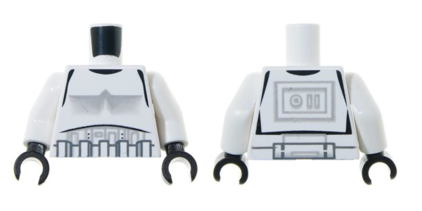 973pskc01 - Torso SW Armor Stormtrooper Pattern / White Arms / Black Hands